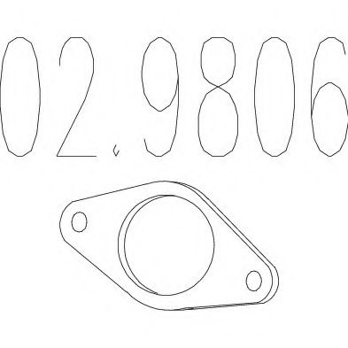 02.9806 MTS Exhaust System Gasket, exhaust pipe