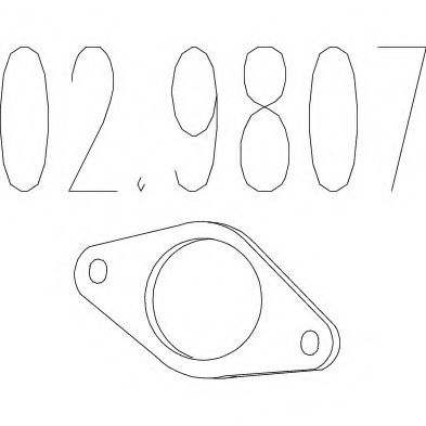 02.9807 MTS Exhaust System Gasket, exhaust pipe