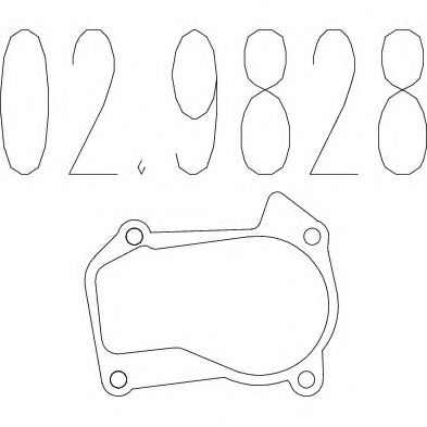02.9828 MTS Gasket, exhaust pipe