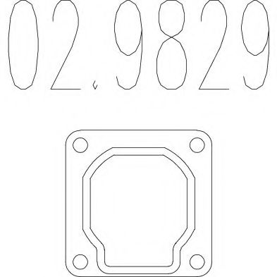 02.9829 MTS Gasket, exhaust pipe