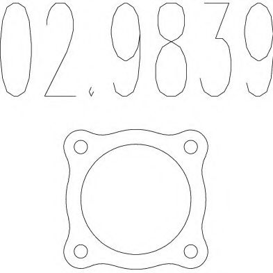 02.9839 MTS Gasket, exhaust pipe