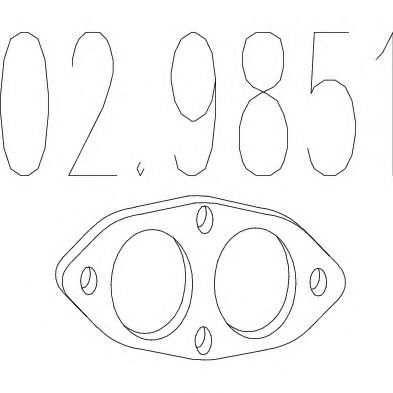 02.9851 MTS Gasket, exhaust pipe