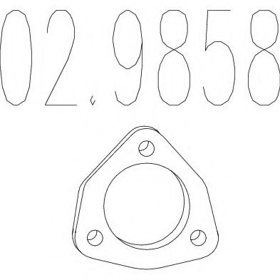 02.9858 MTS Gasket, exhaust pipe