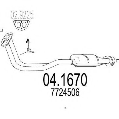 04.1670 MTS Exhaust System Exhaust Pipe