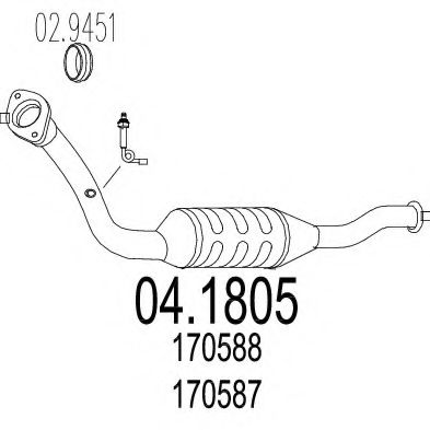 04.1805 MTS Exhaust System Catalytic Converter
