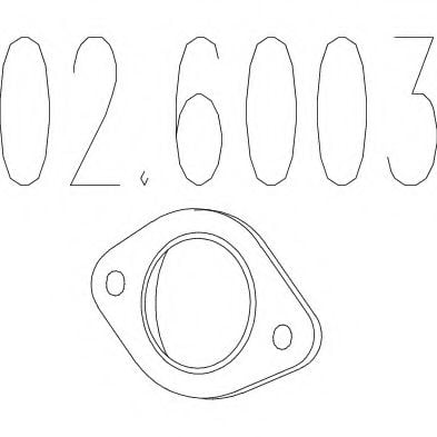 02.6003 MTS Gasket, exhaust pipe