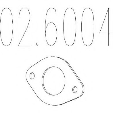 02.6004 MTS Gasket, exhaust pipe