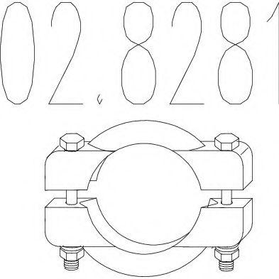 02.8281 MTS Clamp, exhaust system