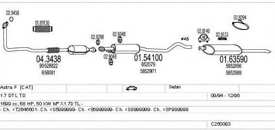 C250093005203 MTS Exhaust System Exhaust System