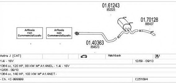 C251094024165 MTS Exhaust System