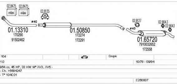 C260007005876 MTS Exhaust System Exhaust System