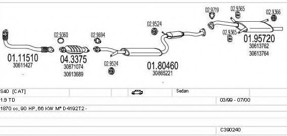 C390240009724 MTS Exhaust System