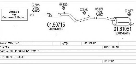 C410007013944 MTS Exhaust System