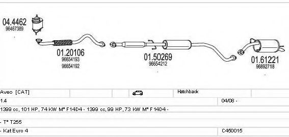 C450015021525 MTS Exhaust System Exhaust System