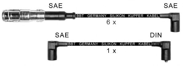 ZK414 BBT Система зажигания Комплект проводов зажигания
