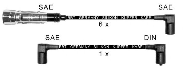 ZK417 BBT Система зажигания Комплект проводов зажигания