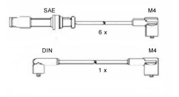 ZK1553 BBT Система зажигания Комплект проводов зажигания