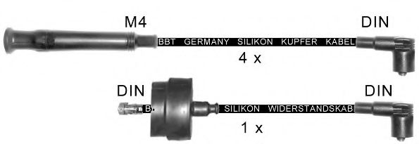 ZK1033 BBT Система зажигания Комплект проводов зажигания