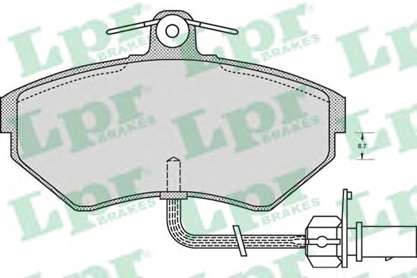 05P979 LPR Brake Pad Set, disc brake