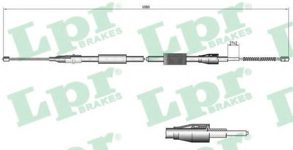 C0047B LPR Cable, parking brake