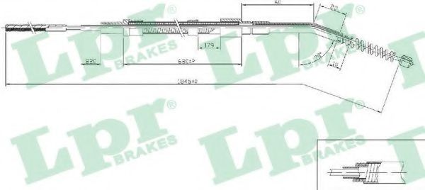 C0067B LPR Cable, parking brake