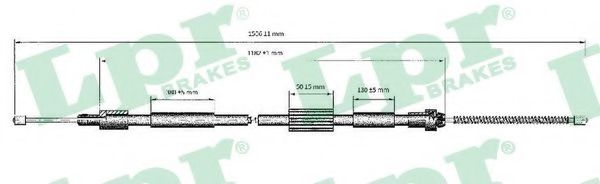 C0123B LPR Cable, parking brake