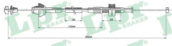 C0168A LPR Accelerator Cable