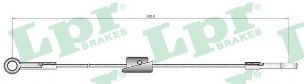 C0222B LPR Brake System Cable, parking brake
