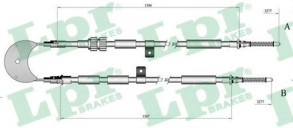 C0243B LPR Brake System Cable, parking brake
