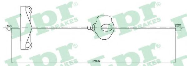 C0261B LPR Brake System Cable, parking brake