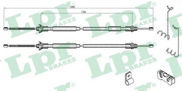 C0282B LPR Brake System Cable, parking brake