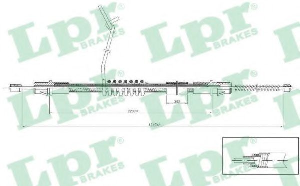 C0287B LPR Brake System Cable, parking brake