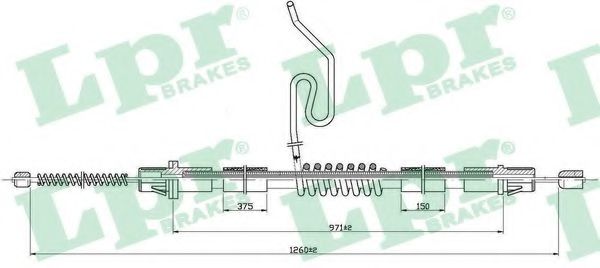 C0288B LPR Cable, parking brake