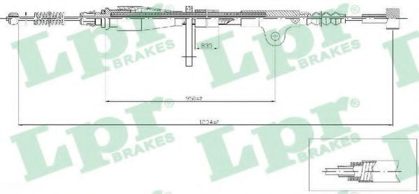 C0505B LPR Cable, parking brake