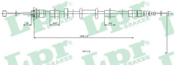 C0519B LPR Brake System Cable, parking brake