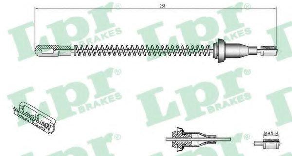 C0556B LPR Brake System Cable, parking brake