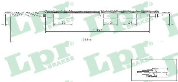 C0609B LPR Brake System Cable, parking brake