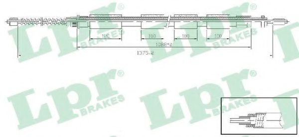 C0610B LPR Brake System Cable, parking brake