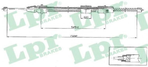 C0634B LPR Brake System Cable, parking brake