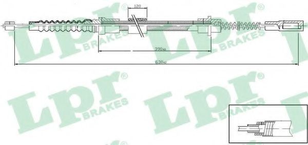 C0647B LPR Cable, parking brake