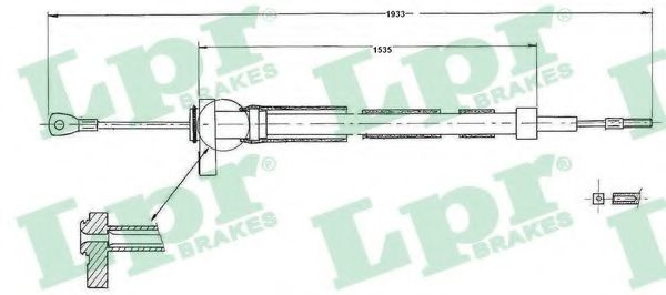 C0900B LPR Brake System Cable, parking brake