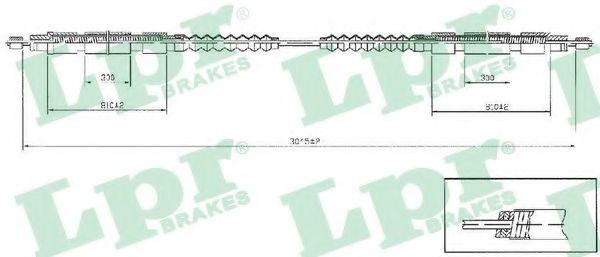 C1256B LPR Cable, parking brake