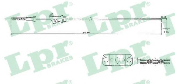 C1548B LPR Brake System Cable, parking brake