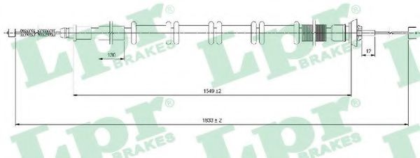 C1689B LPR Brake System Cable, parking brake