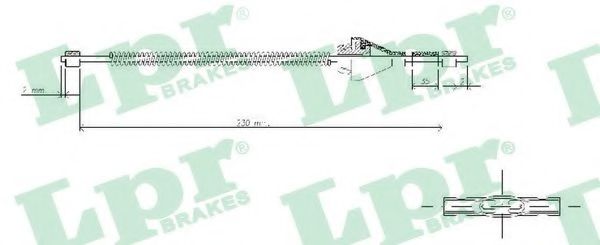 C1692B LPR Brake System Cable, parking brake