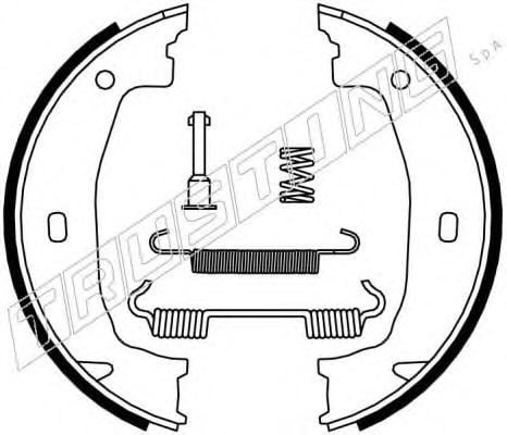 019.028K TRUSTING Brake System Brake Shoe Set, parking brake