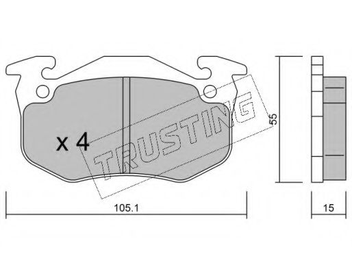 0385 TRUSTING Brake Pad Set, disc brake