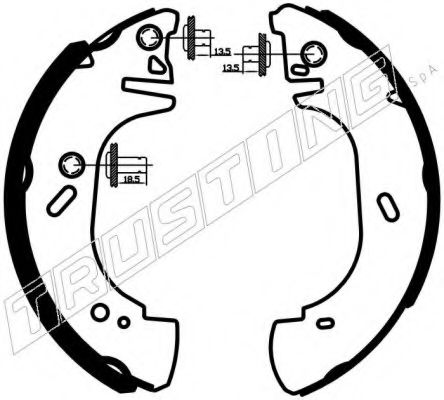 040.136 TRUSTING Brake System Cover Sheet, brake drum