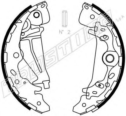 049.161 TRUSTING Brake System Brake Shoe Set