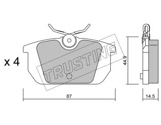 066.0 TRUSTING Brake System Brake Pad Set, disc brake